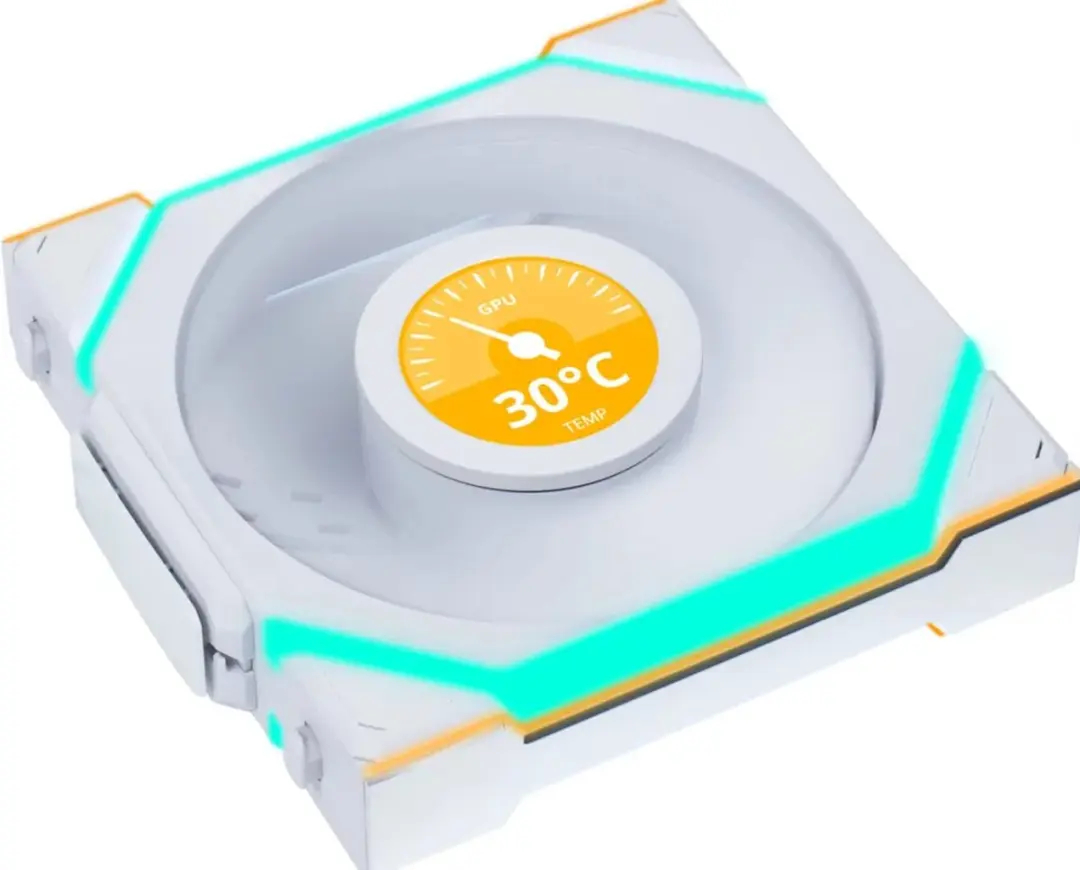 Lian Li UNI FAN SL Wireless LCD Ventilator 120mm - Wit