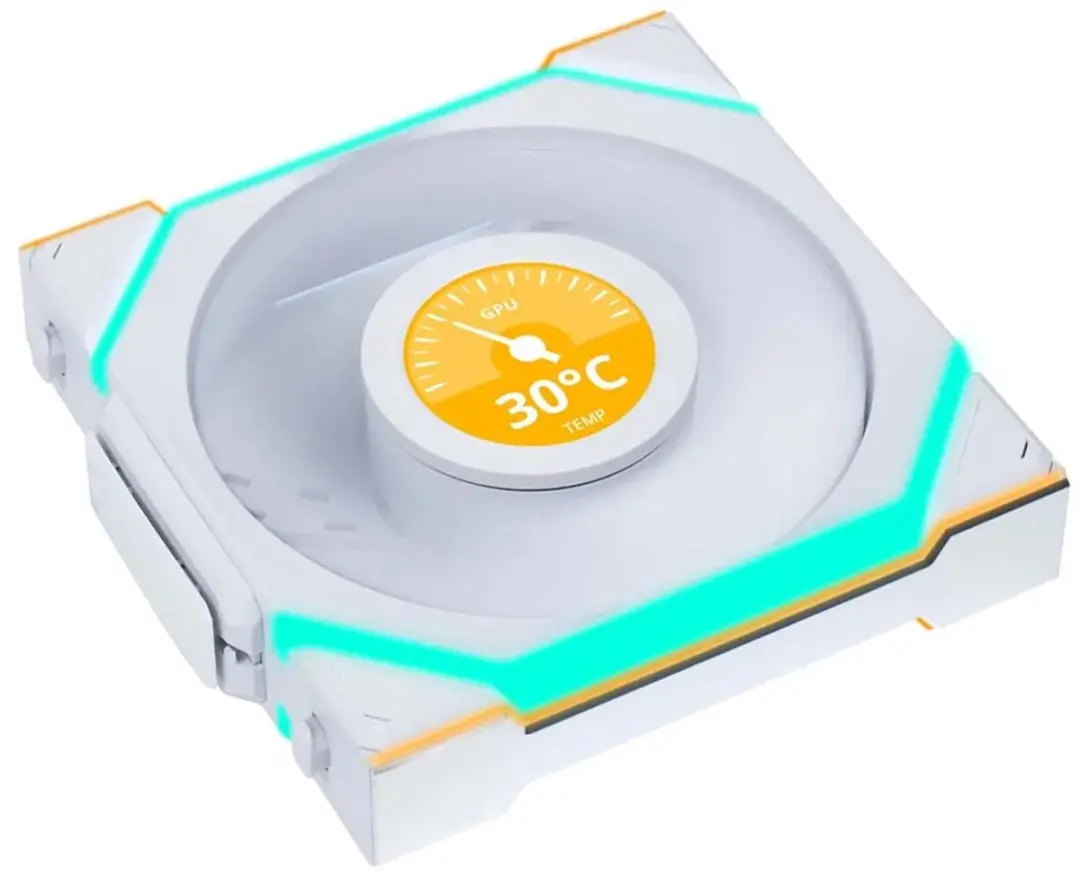 Lian Li UNI FAN SL Wireless LCD Ventilator 120mm - Wit