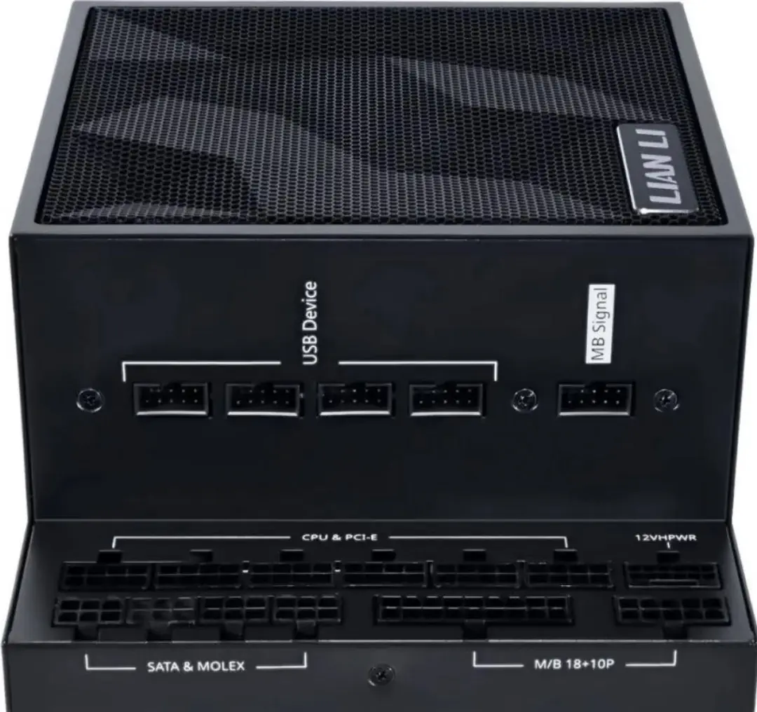 Lian Li EDGE 850W Voeding - 80+ Platinum - Modulair - Zwart