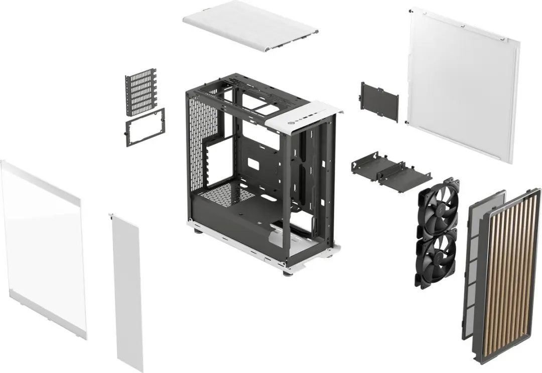 Fractal Design North ATX Semi-tower - Wit