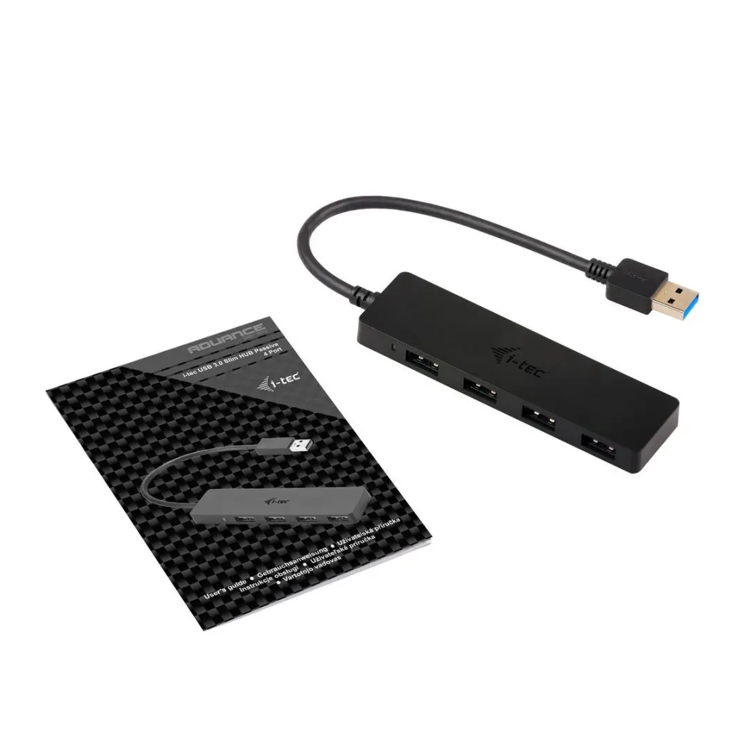 I-tec USB 3.0 Slim Passive HUB 4 Port - Zwart