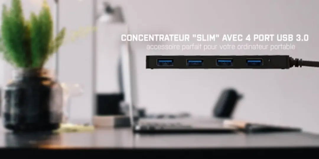 I-tec USB 3.0 Slim Passive HUB 4 Port - Zwart