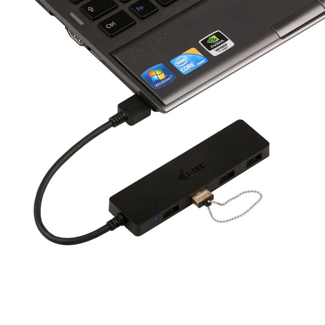 I-tec USB 3.0 Slim Passive HUB 4 Port - Zwart