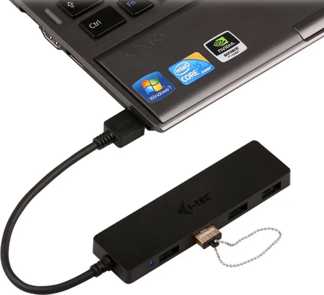 I-tec USB 3.0 Slim Passive HUB 4 Port - Zwart - afbeelding 6 van 6