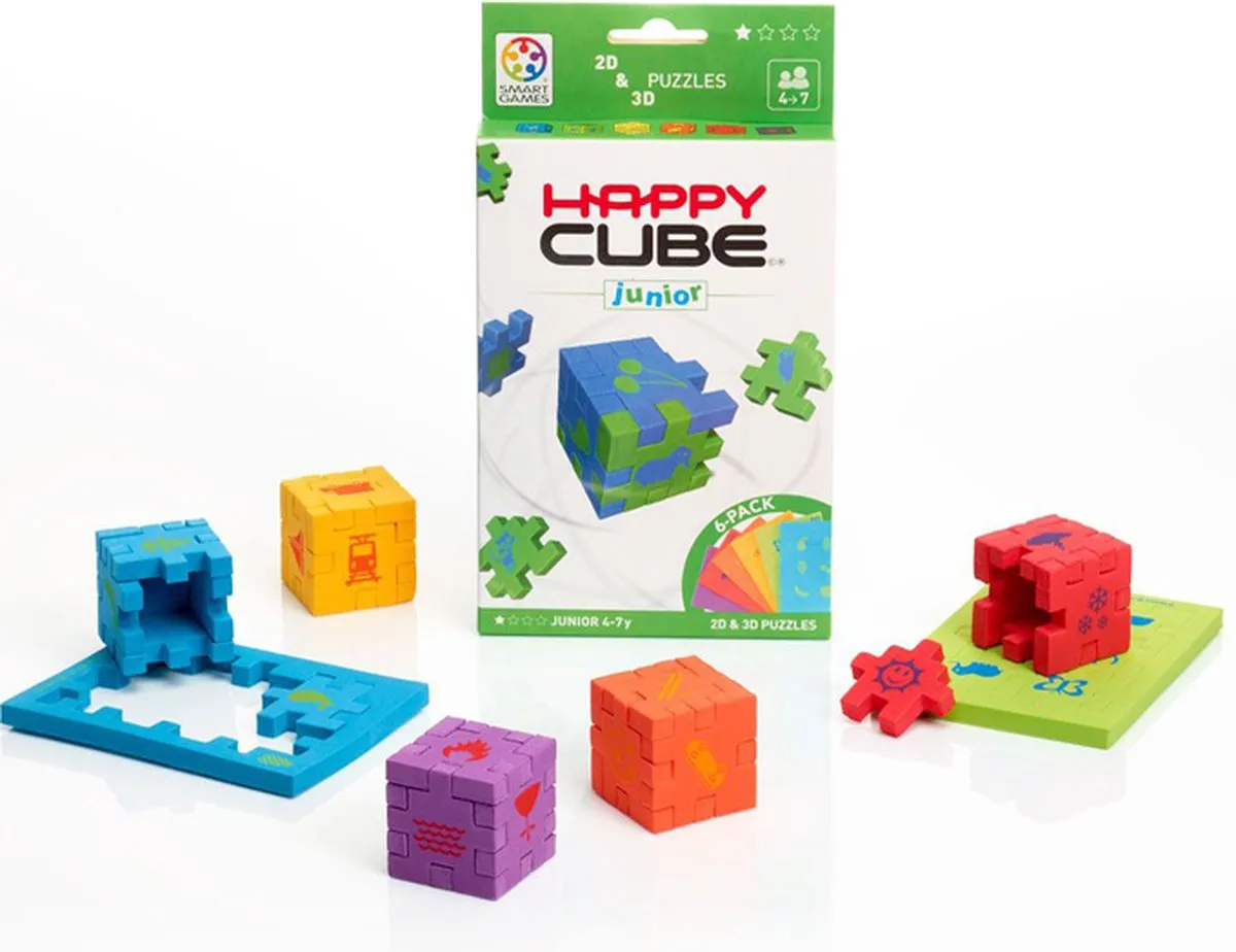 SmartGames Happy Cube Original HCO300 - 6 Puzzels - Meerkleurig