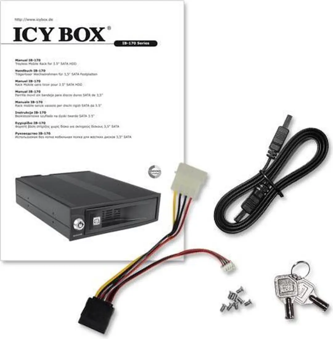 RaidSonic ICY BOX IB-170SK-B 8TB Externe HDD - Zwart