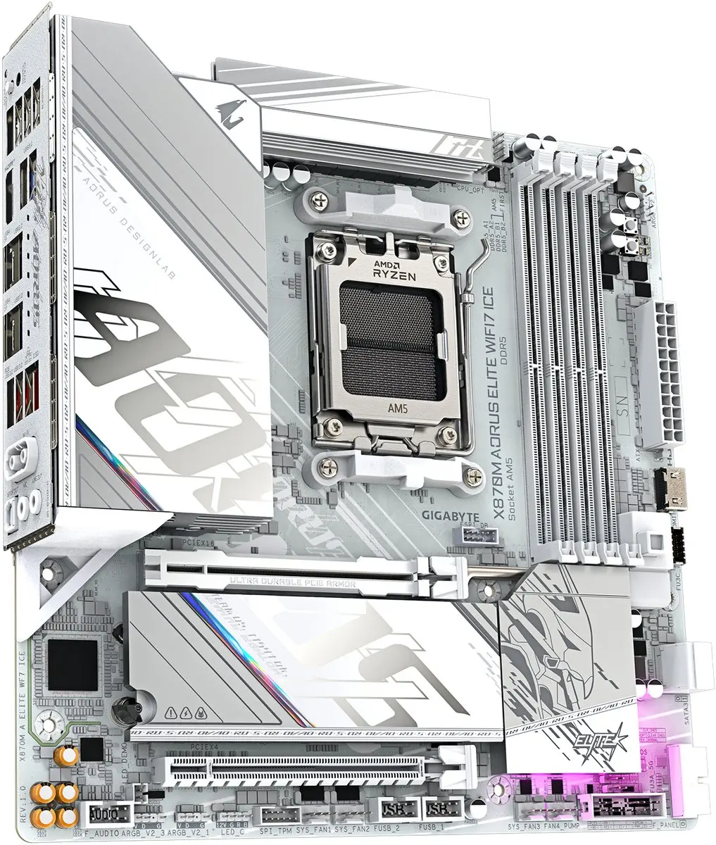 Gigabyte X870M Aorus Elite Wifi7 Ice AM5 - microATX