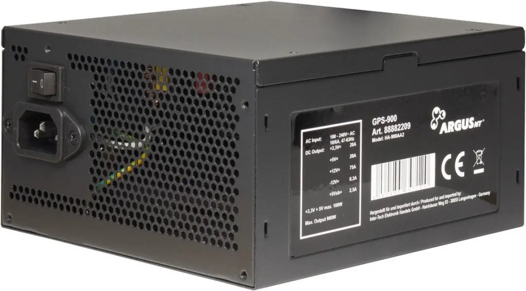 Intertech GPS-900 Voeding 900W - Zwart