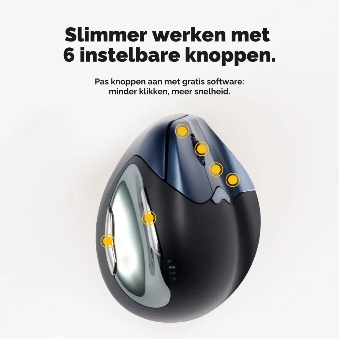 Evoluent VM4RW Verticale Muis - Rechtshandig - Zwart