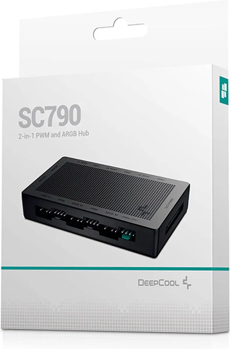 DeepCool SC790 2-in-1 PWM & ARGB Hub - 6x ARGB PWM Fans - Zwart