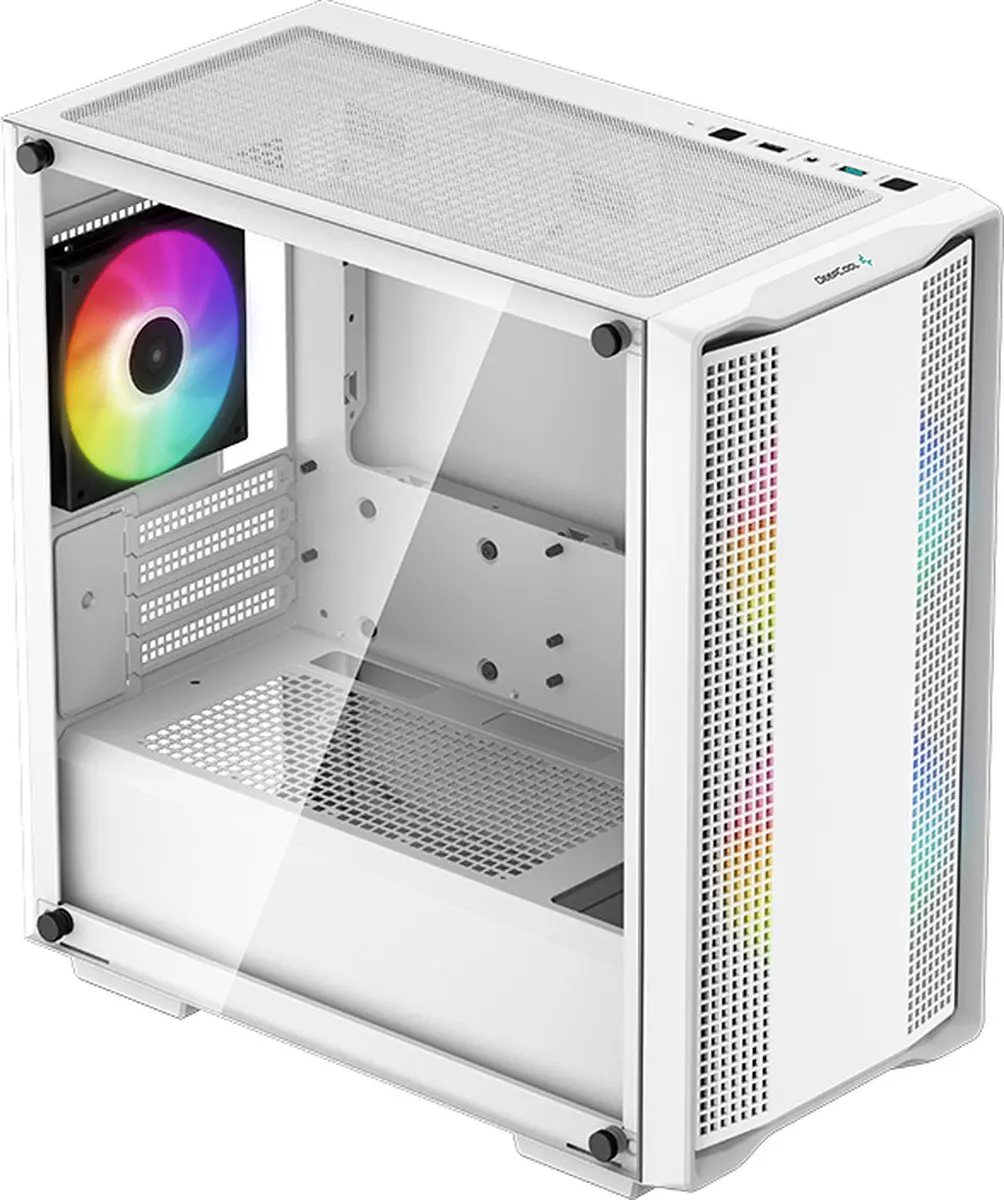 DeepCool CC360 WH Mini Tower Behuizing - Wit - ARGB Koeling
