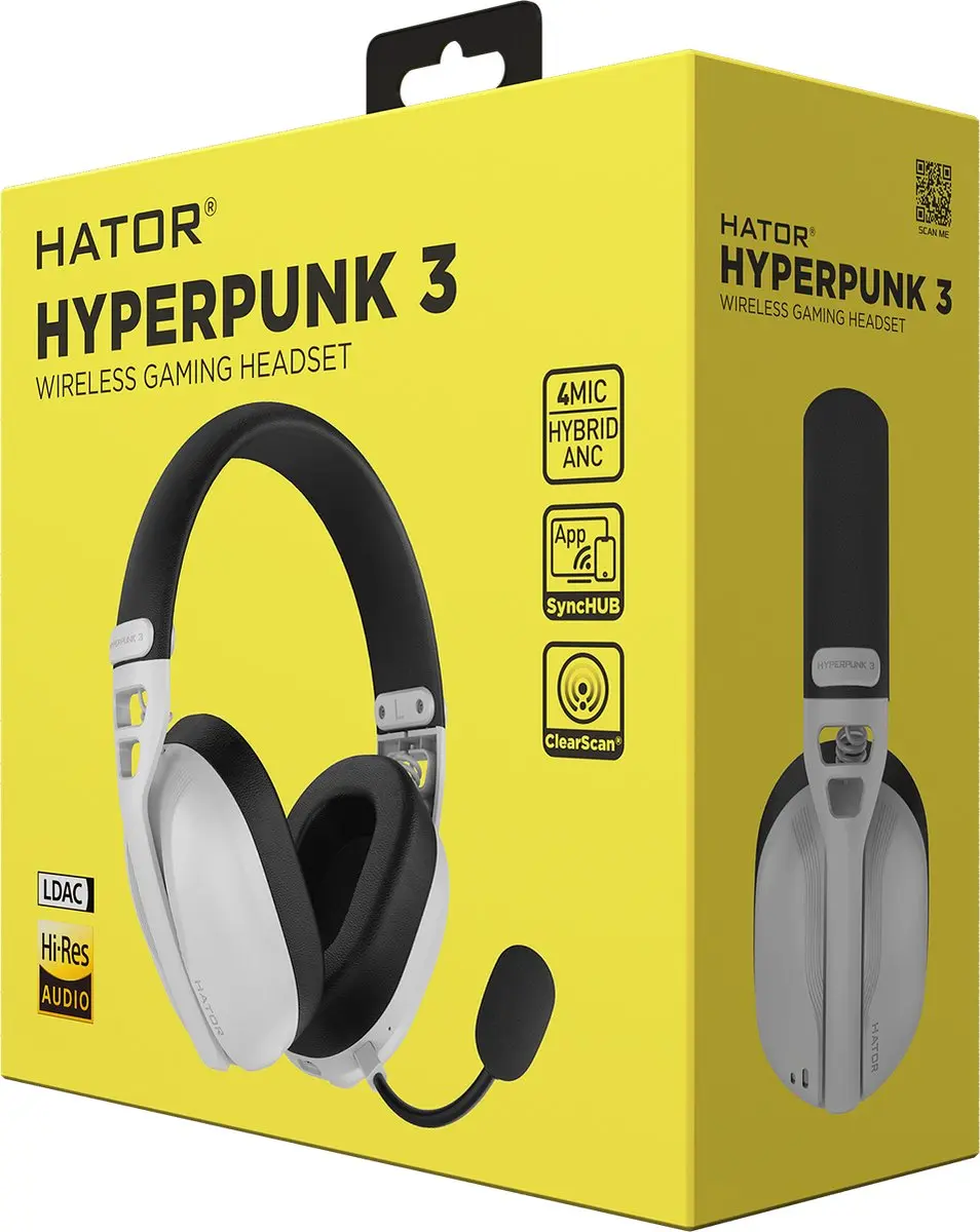 HATOR Hyperpunk 3 ESH16 Headset - 40mm Drivers - Wit