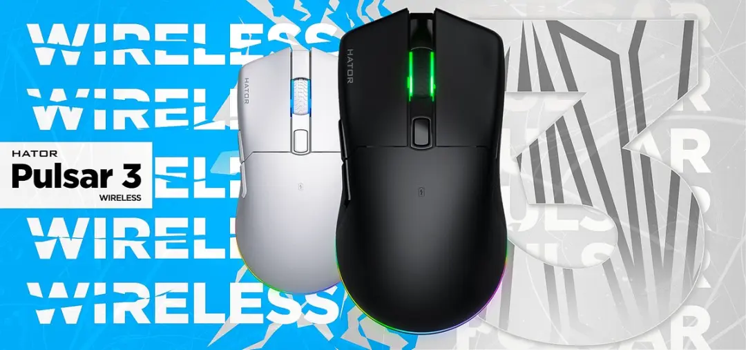 Hator Pulsar 3 HTM630 Gamingmuis - 12000 DPI - Zwart