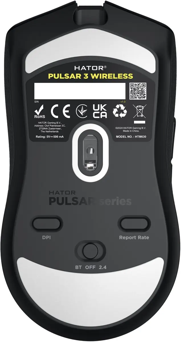 Hator Pulsar 3 HTM630 Gamingmuis - 12000 DPI - Zwart