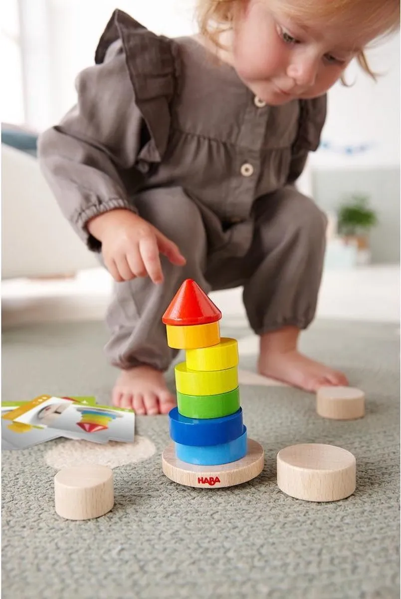 Haba Wankeltoren Stapelspel 23cm - 11-delig