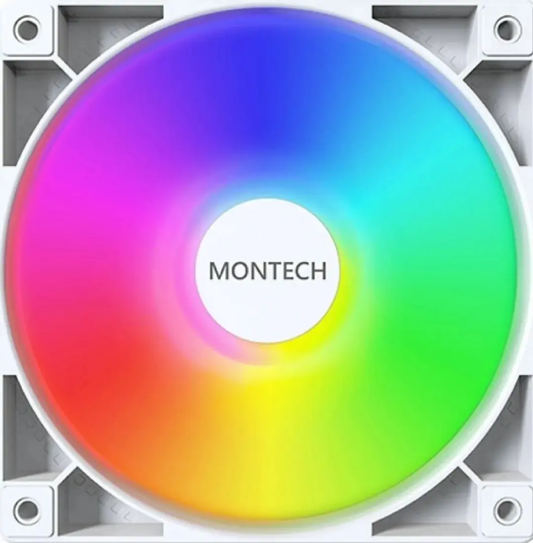 Montech GF120 ARGB PWM Ventilator 120mm - 66.3 cfm - Wit