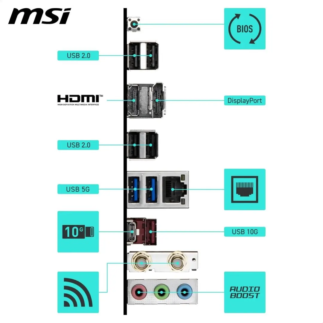 MSI B550 Gaming WiFi Moederbord - AM4 - DDR4 - Wi-Fi 5