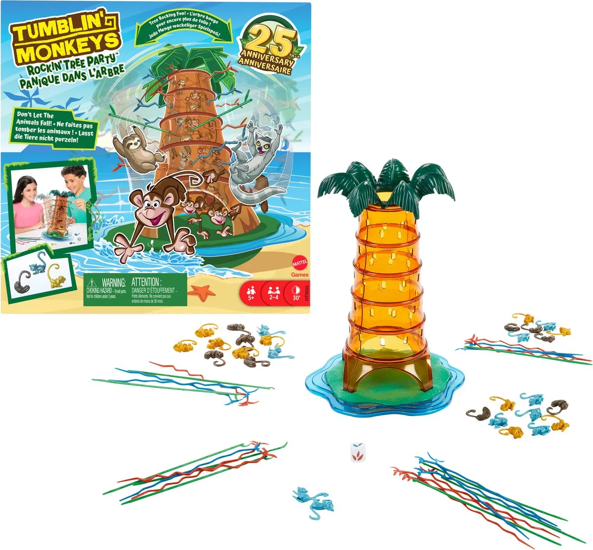 Mattel Games Vallende Aapjes Schommelend Boomfeest - 2016174