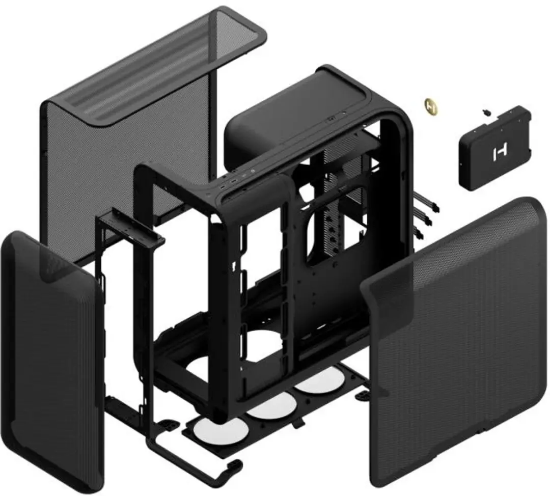 HYTE X50 AIR Mid Tower Behuizing - CS-HYTE-X50A-BB - Pitch Black