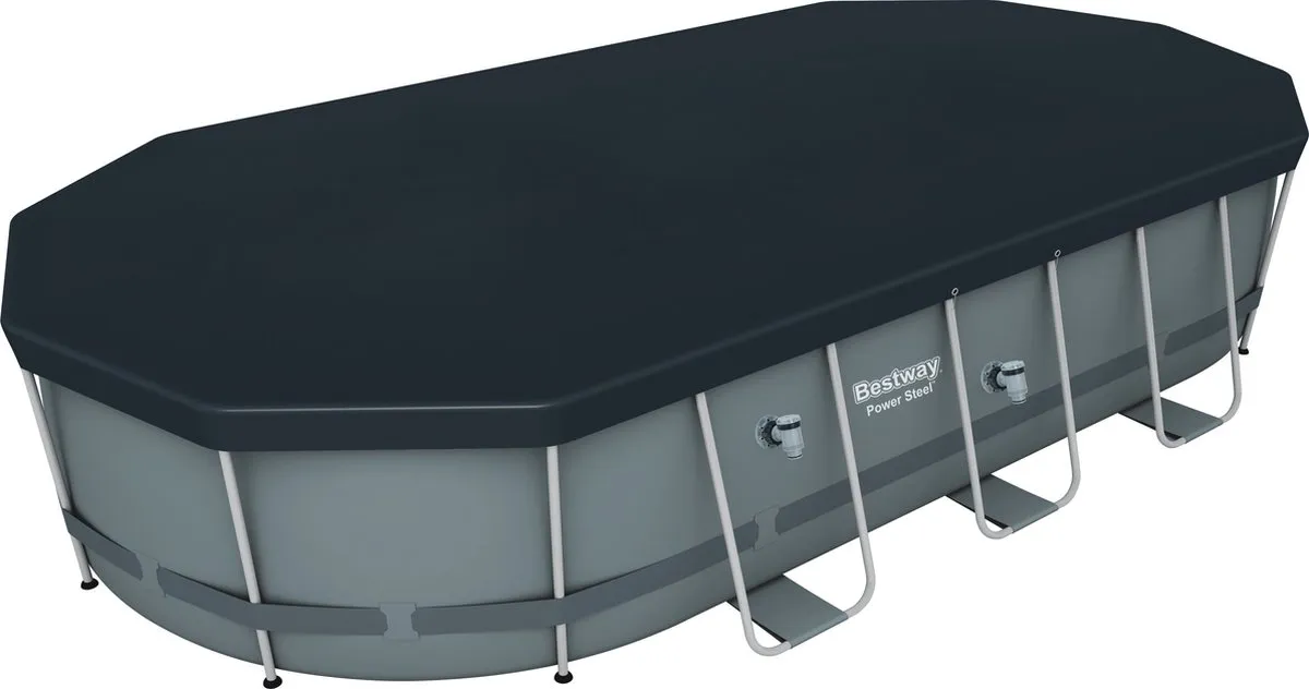 Bestway Power Steel ALP 70.200.24.158 Opzetzwembad 549x274x122cm - 13.430L - Grijs - afbeelding 4 van 6