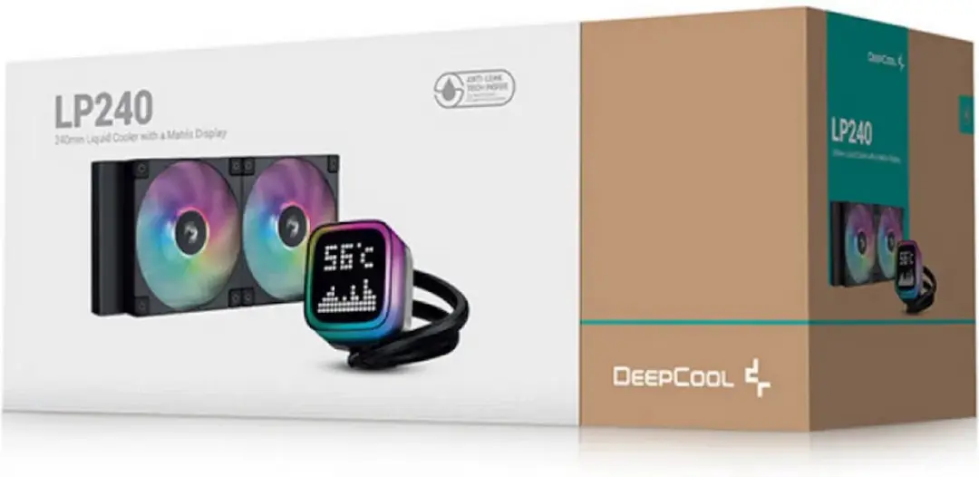 DeepCool LP240 Vloeistofkoelsysteem - 240mm - 2x 120mm ARGB - Zwart