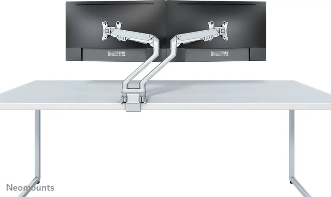 Neomounts FPMA-D750DSILVER Monitorarm 2 schermen 10-32" - 2-8kg/scherm - Zilver