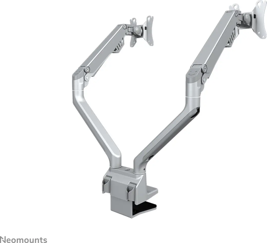 Neomounts FPMA-D750DSILVER Monitorarm 2 schermen 10-32" - 2-8kg/scherm - Zilver