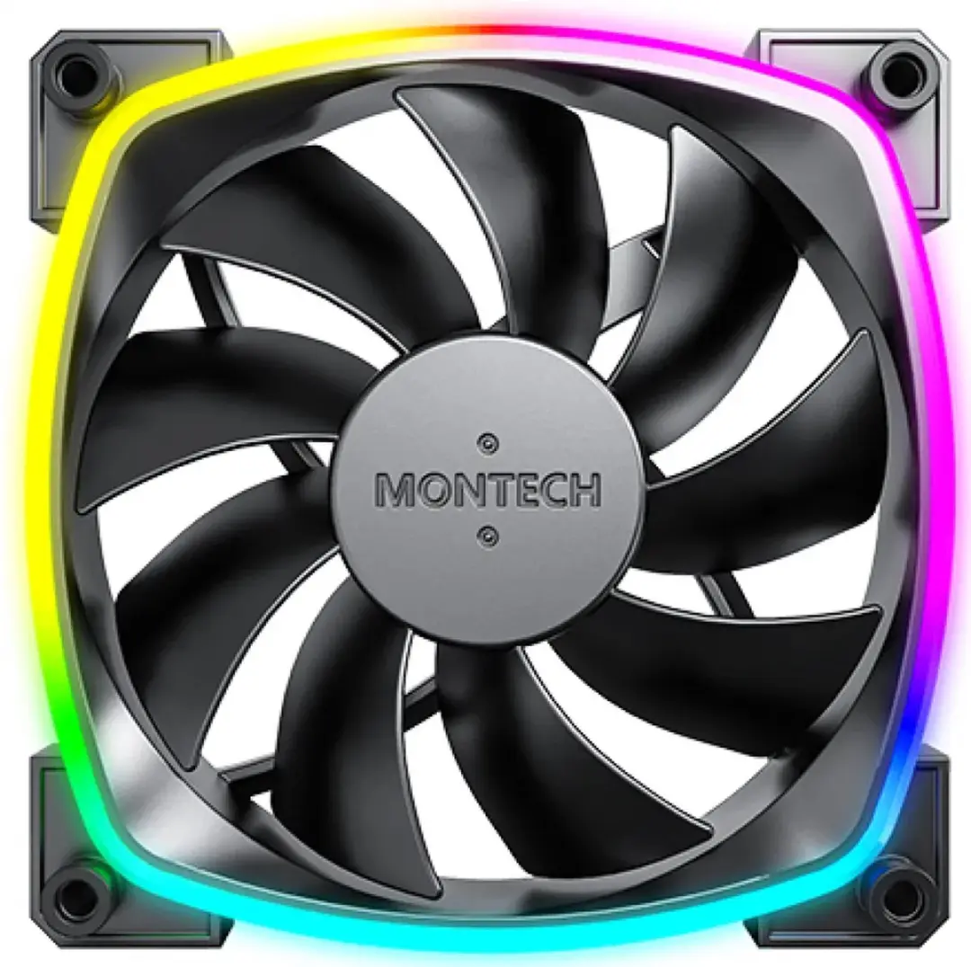 Montech AX120 PWM Ventilator 120mm - 3 Stuks - 59 CFM - 27 dBA - Zwart