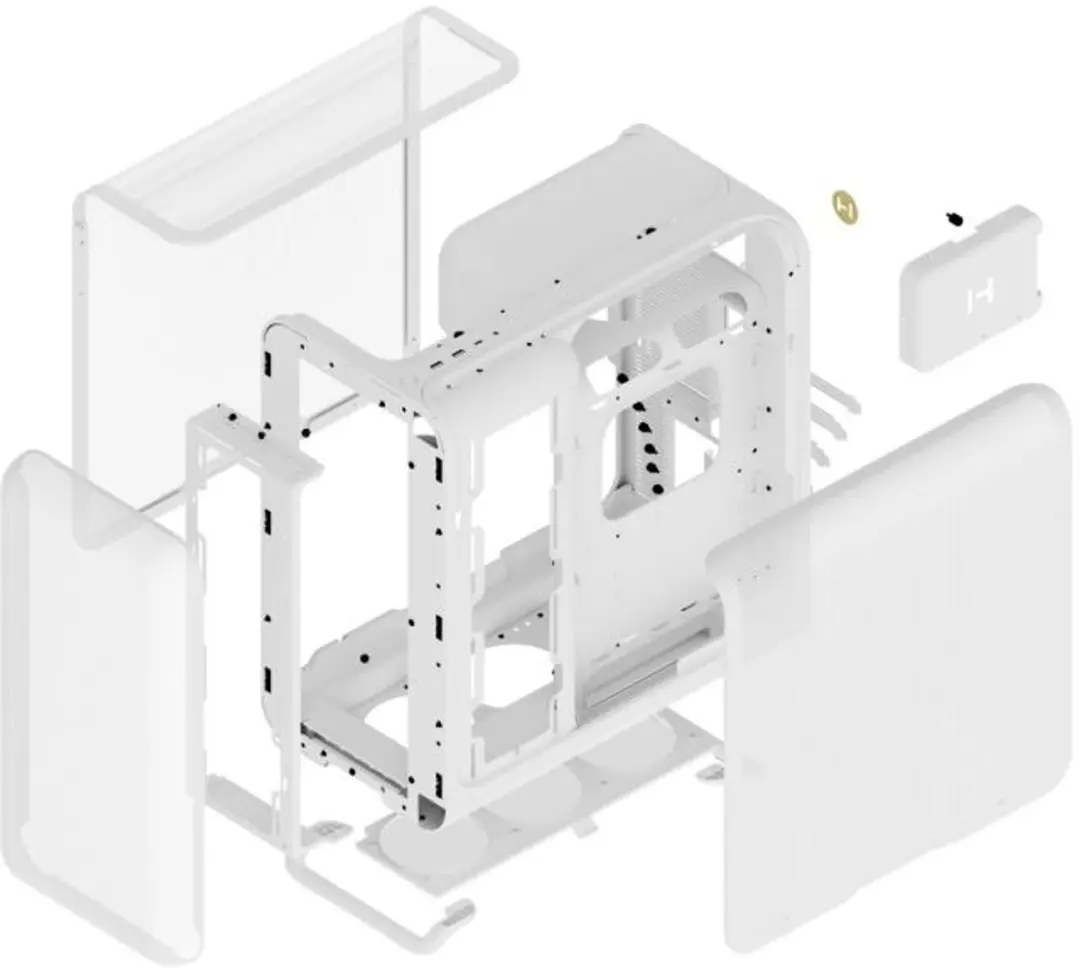 HYTE X50 AIR Mid Tower Case - Snow White