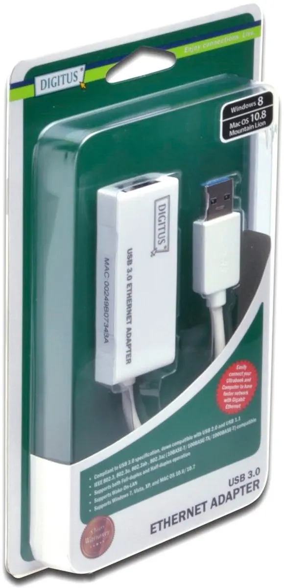 Digitus DN-3023 USB 3.2 Netwerkadapter 1 Gbit/s