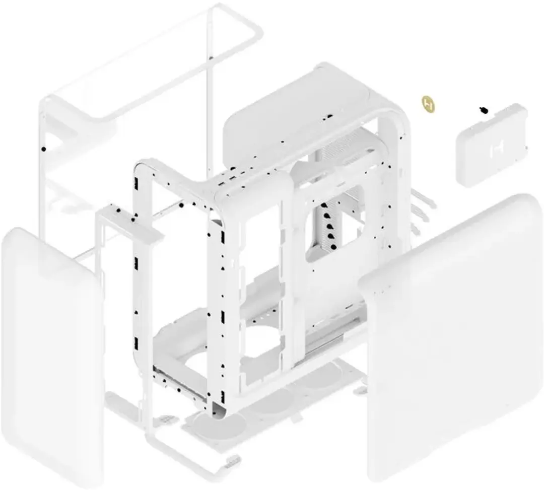 HYTE X50 Snow White Behuizing - 2x 2.5" + 1x 3.5" - Wit