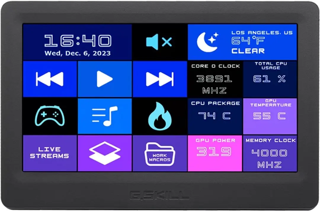 G.Skill GD-A7PCCSK-WGD Touchscreen Beeldkrant 7" - 300 cd/m²