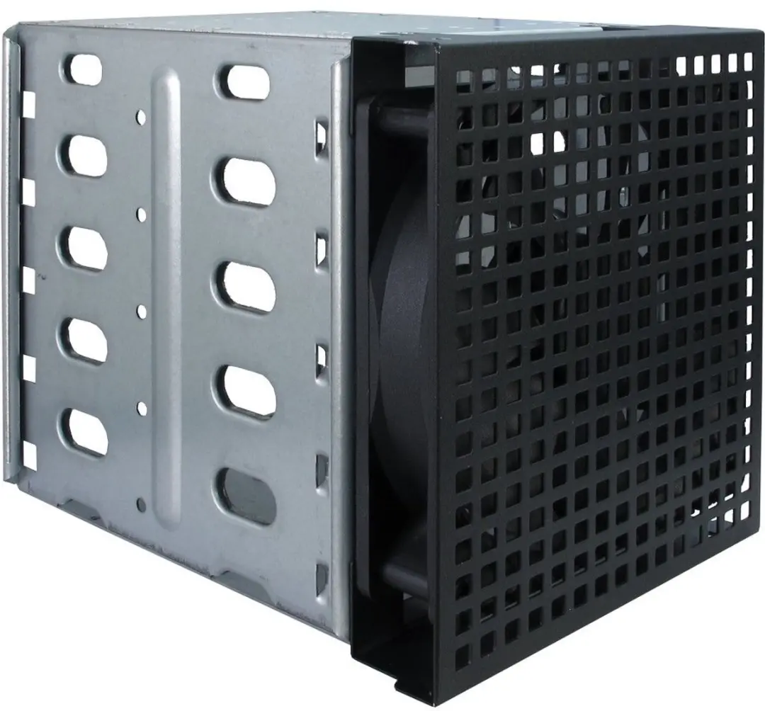 Inter-Tech 4U 40248 Rack - 11x 3.5" 4x 2.5" - Zwart/Grijs