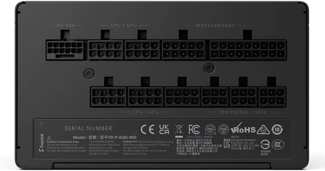 Fractal Design FD-P-IA3G-850-EU Voeding 850W - Zwart