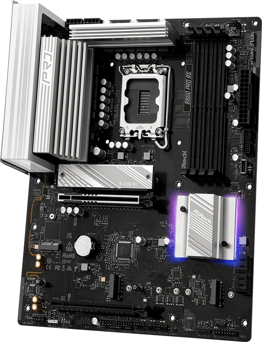 ASRock B860 Pro RS B860 LGA1851 ATX Moederbord - 90-MXBRM0-A0UAYZ