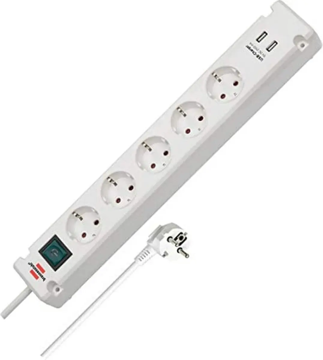 Brennenstuhl Bremounta USB Stekkerdoos 5x - 3500W - 2x USB - 3m