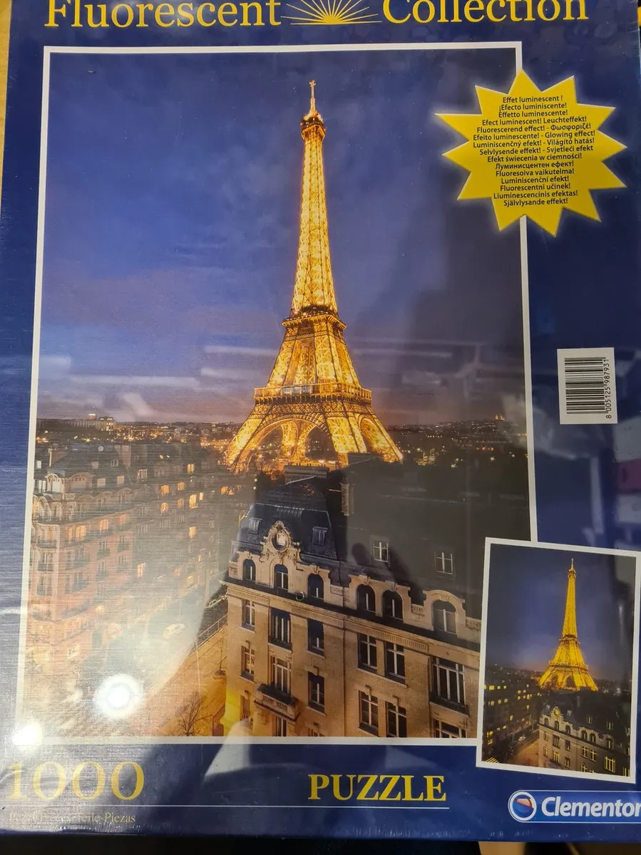 Clementoni Fluorescent Puzzel Eiffeltoren Parijs 1000 Stuks
