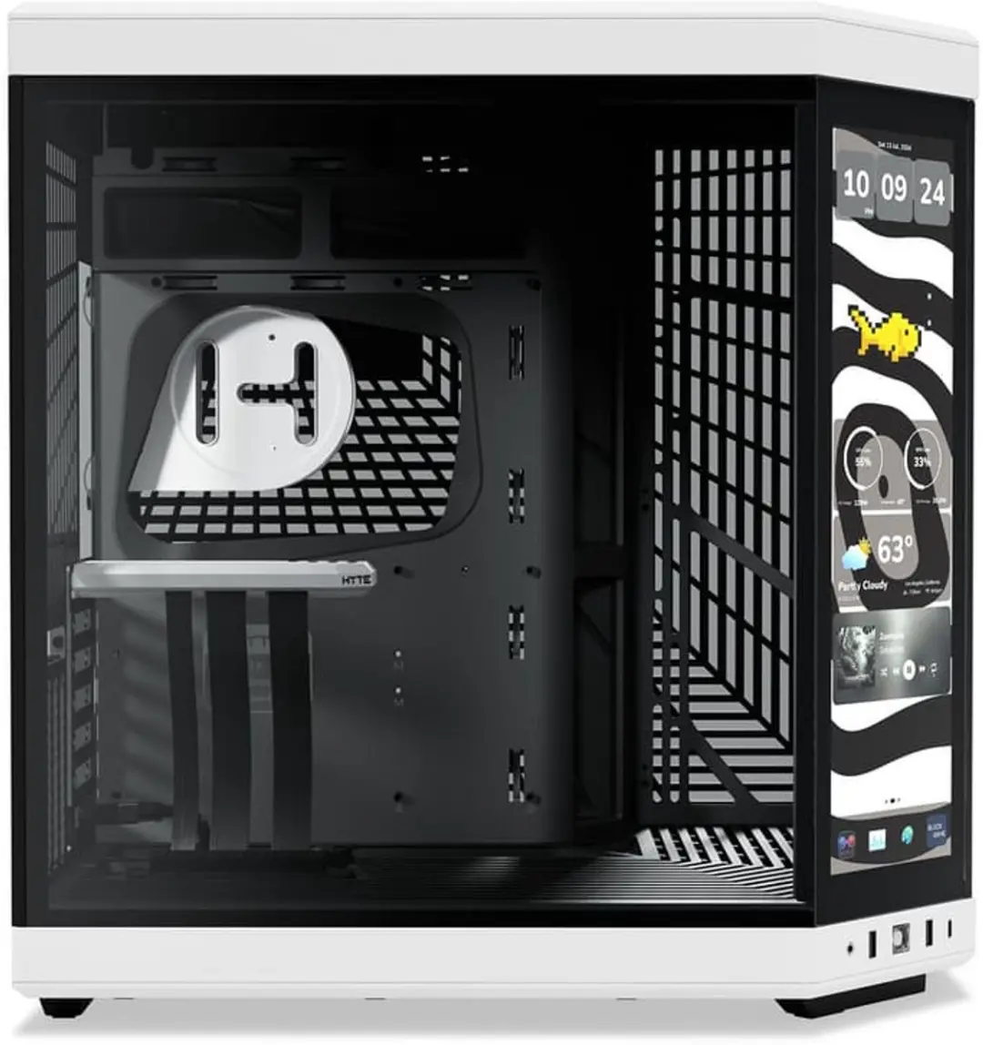 HYTE Y70 Touch Infinite Midi Tower - Zwart/Wit