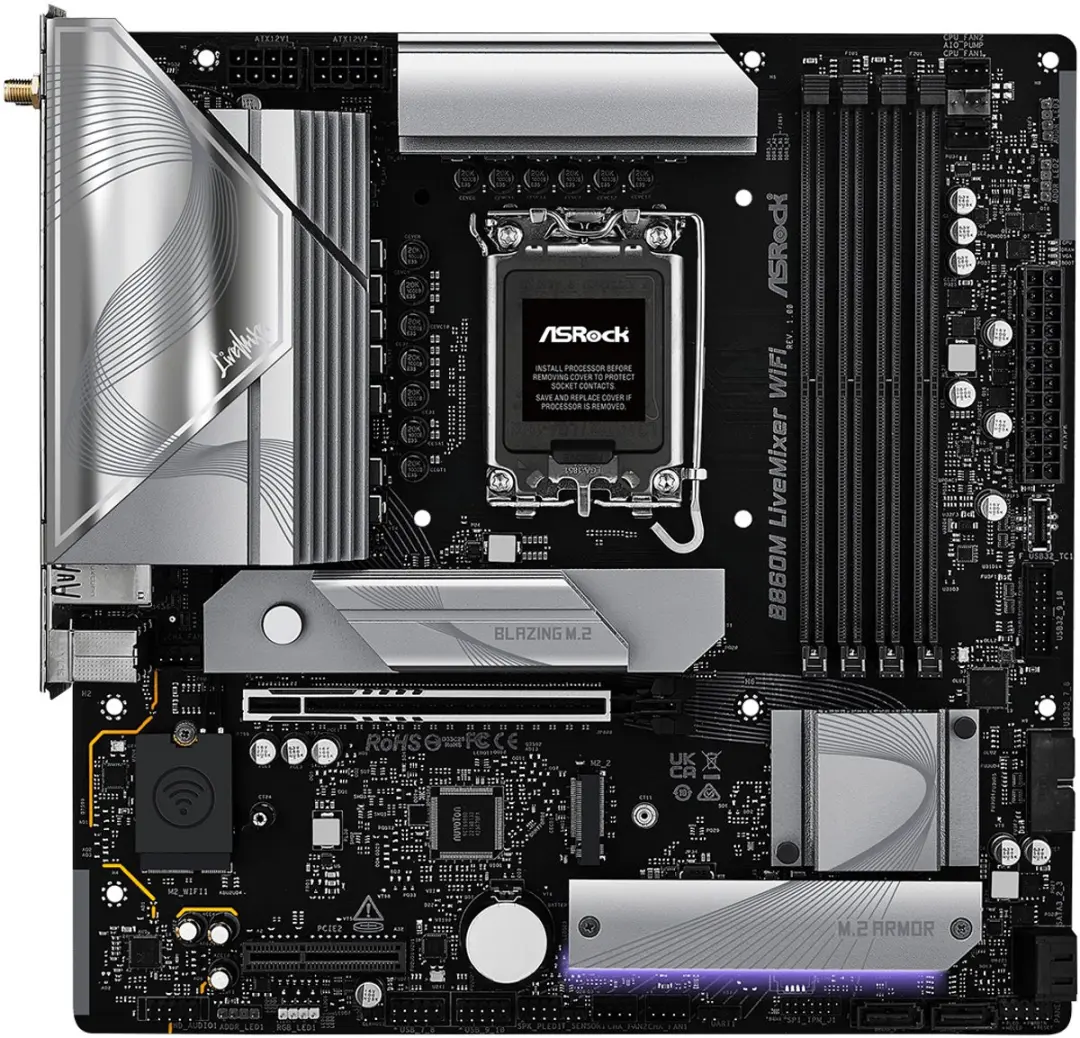 ASRock B860M LiveMixer WiFi - microATX - LGA1851
