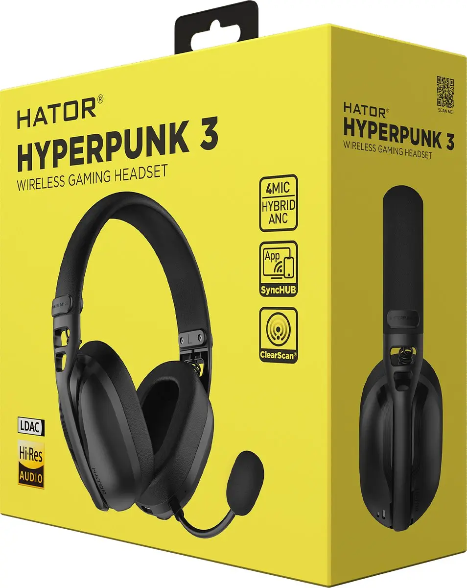 HATOR Hyperpunk 3 ESH15 Headset - Draadloos & Bedraad - Zwart