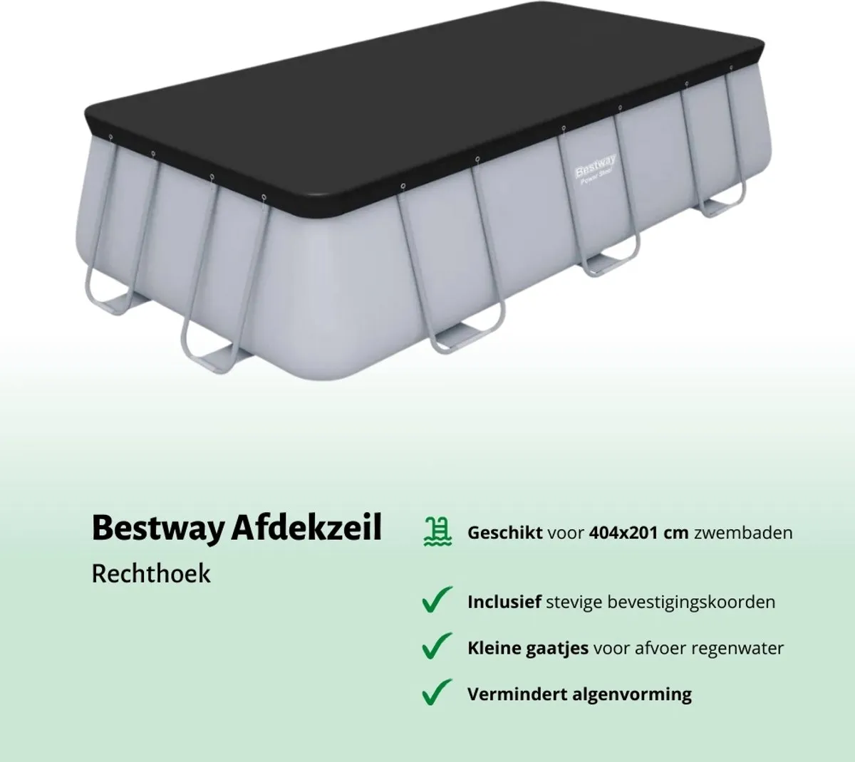 Bestway Zwembad Afdekzeil 396x185cm - Blauw