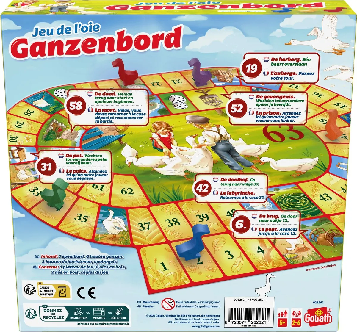 Goliath Ganzenbord Bordspel 926262 - 2-6 Spelers