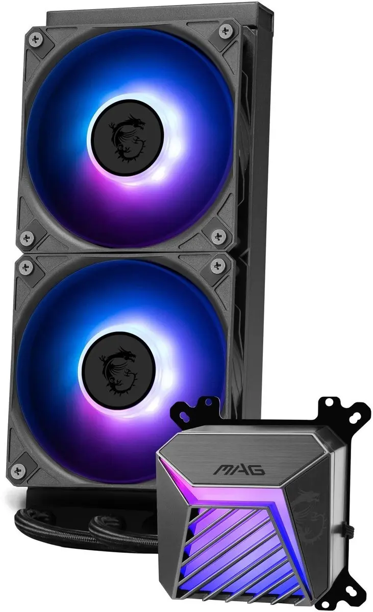 MSI MAG CORELIQUID A15 240 ARGB Waterkoeling - 2x120mm - Zwart