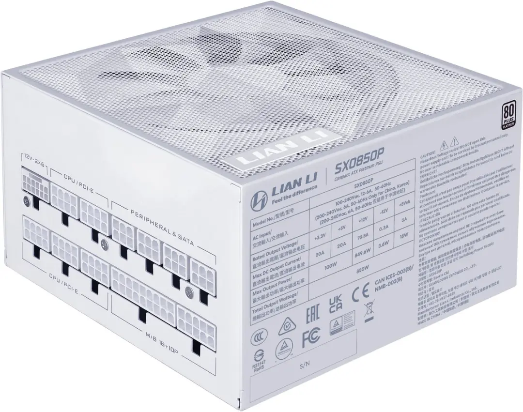 Lian Li SX0850P 850W ATX Voeding - Wit
