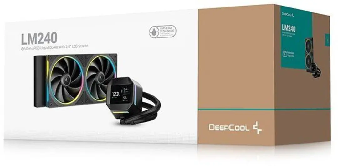 DeepCool R-LM240-BKDMMC-1 Waterkoeling 240mm AIO - 2,4" IPS-scherm - Zwart
