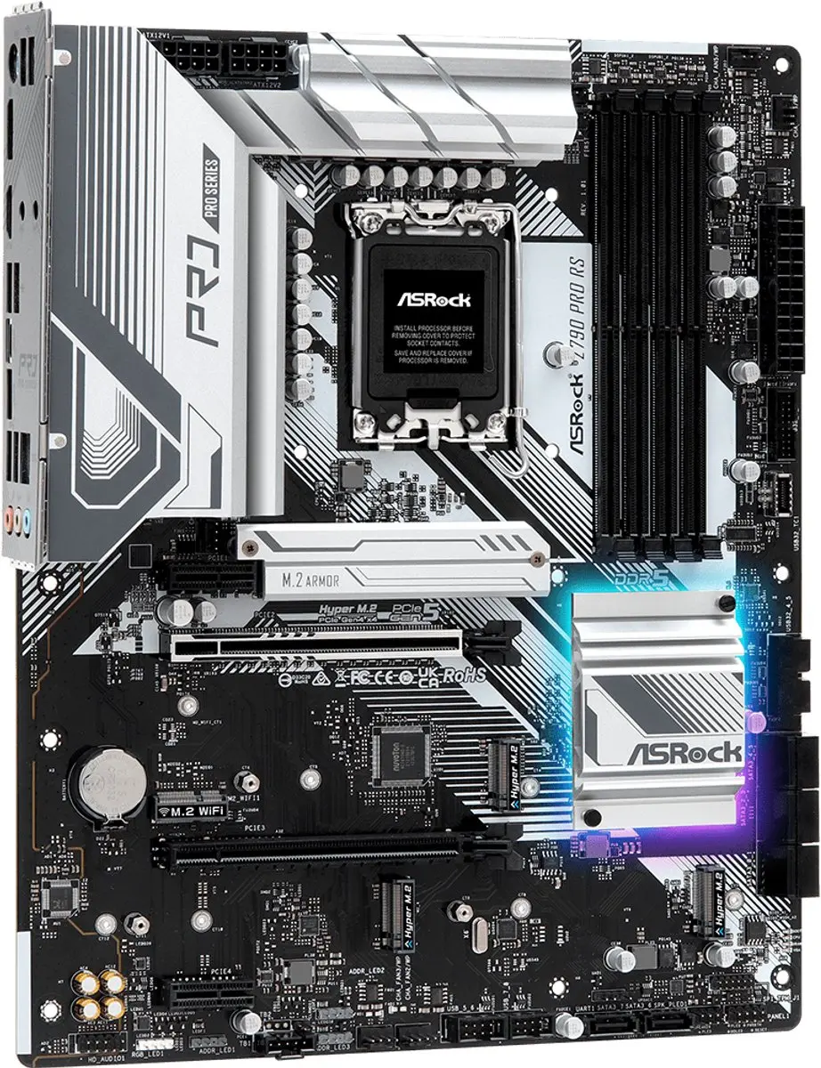 ASRock Z790 Pro RS Intel LGA 1700 Moederbord - ATX - afbeelding 6 van 6