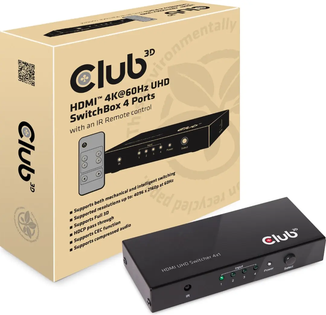 Club3D CSv-1370 HDMI 2.0 Switchbox