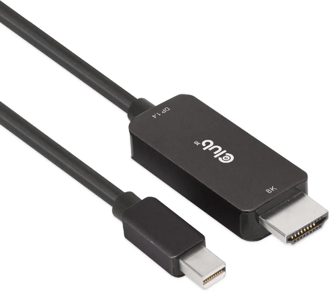 Club 3D MiniDisplayPort 1.4 naar HDMI 4K120Hz Kabel 1.8m - Zwart
