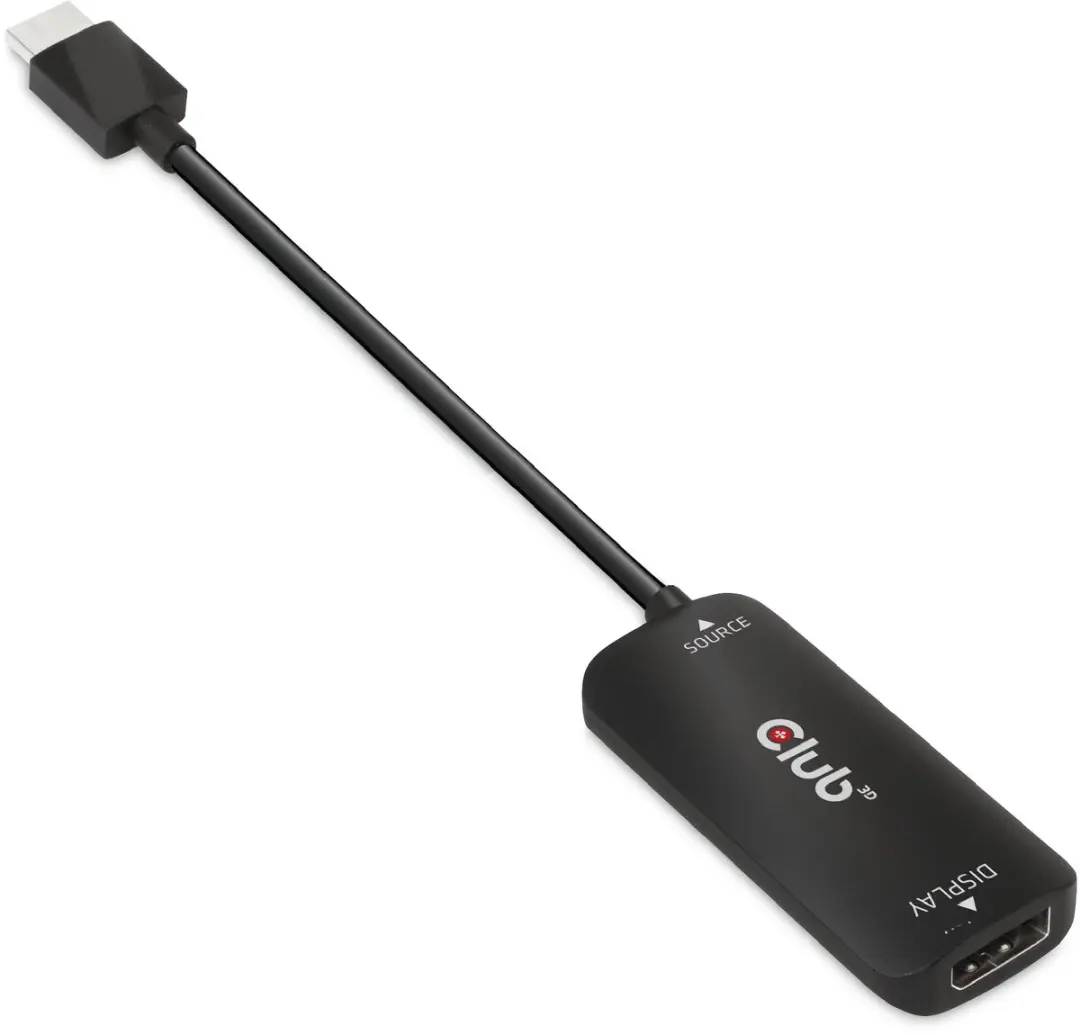 Club 3D CAC-1335 HDMI naar DisplayPort Adapter - 4K120Hz/8K30Hz - Zwart