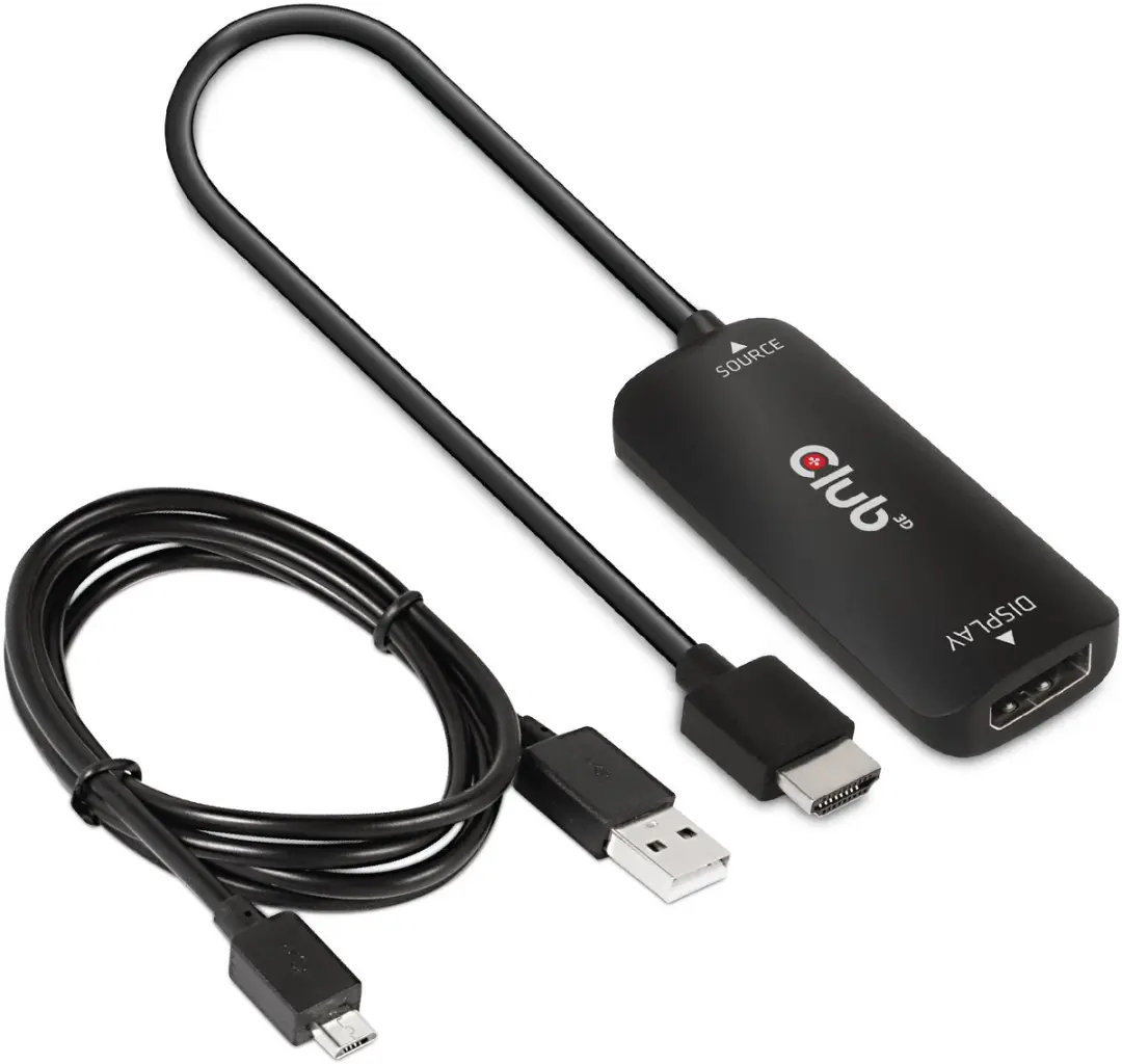 Club 3D CAC-1335 HDMI naar DisplayPort Adapter - 4K120Hz/8K30Hz - Zwart